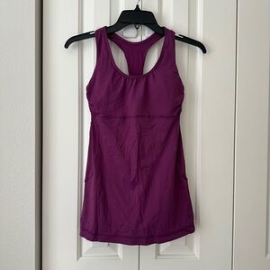 Lululemon Turbo Tank, purple, size 4